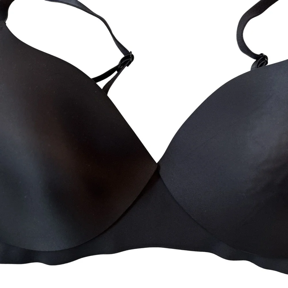 Eby Bra 38C Women's Black‎ Pain-Free T-Shirt Bra 3D Precision Bra Wireless